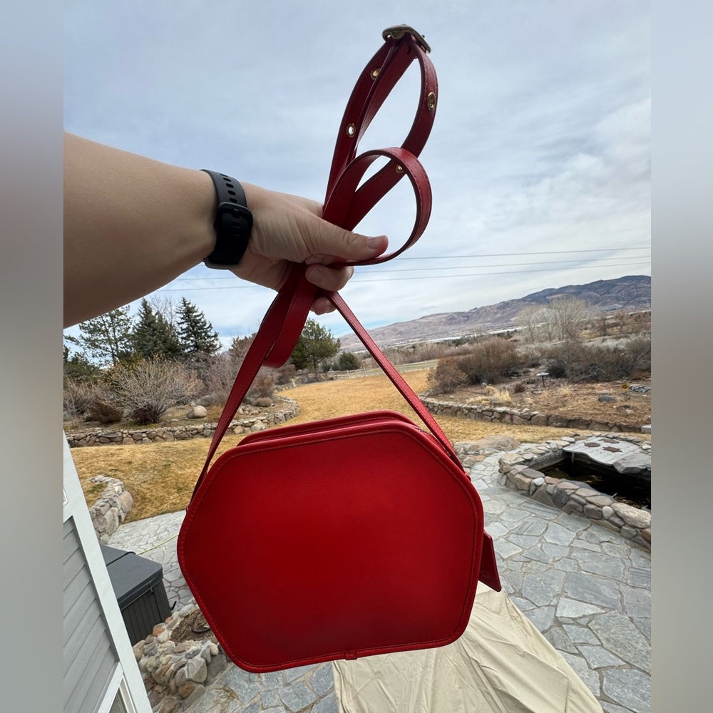 Coach Geometric Zip Pouch - Carmine Red